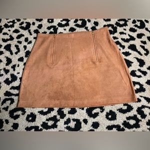 Velvet mini skirt